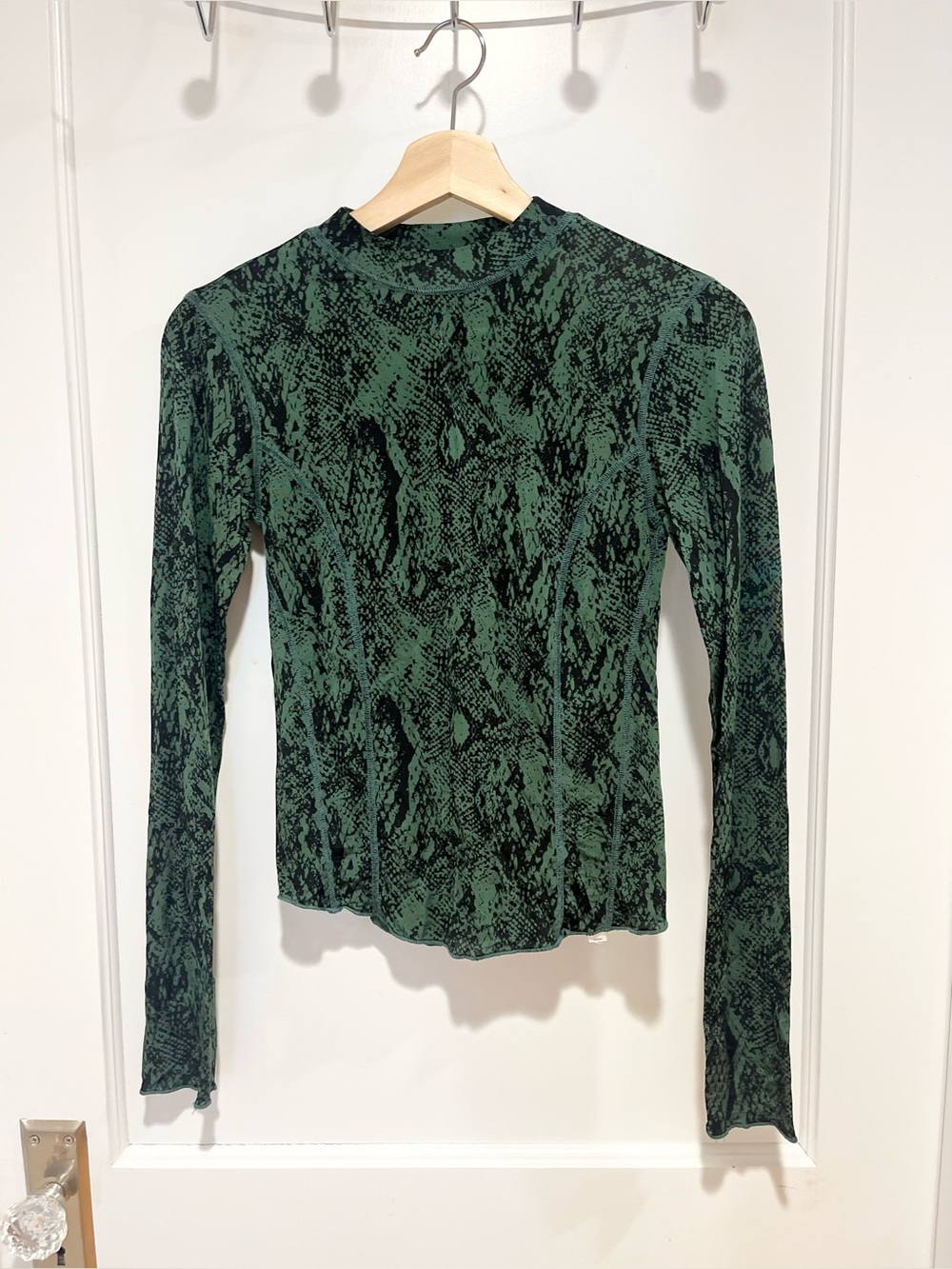 Free People Intimately Snakeskin Print Mesh Layering Top Small